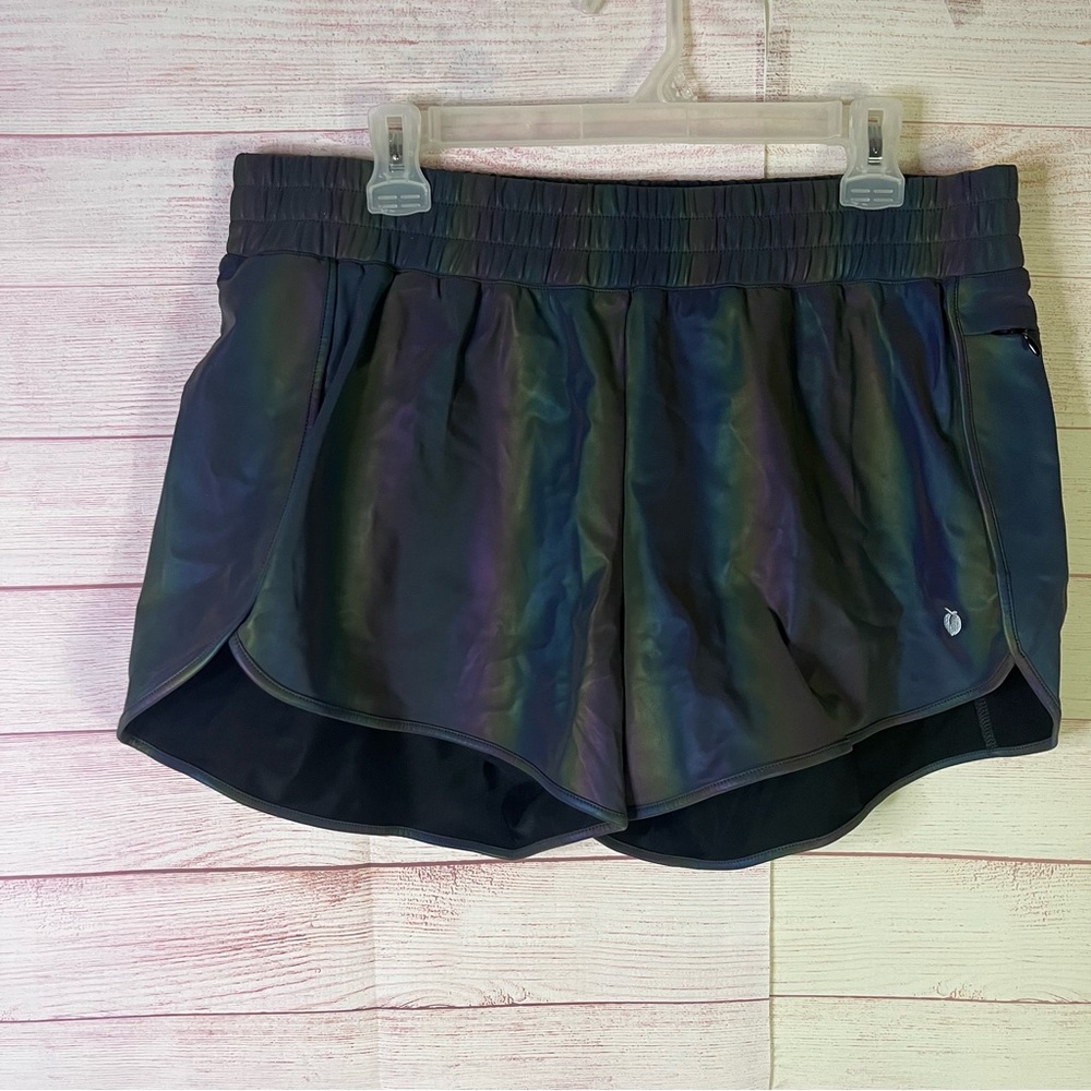 Flexliving Halo-graphic Rainbow‎ Reflective Liner Track Shorts Size XXL